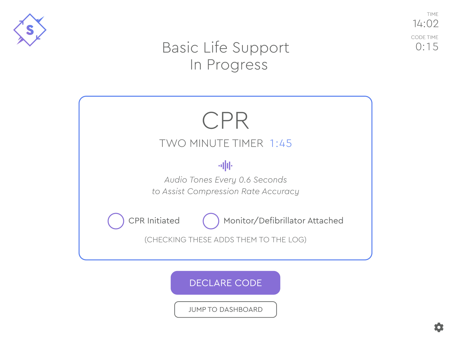 Project image for Synchronize, CPR Progress Screen on iPad Pro.