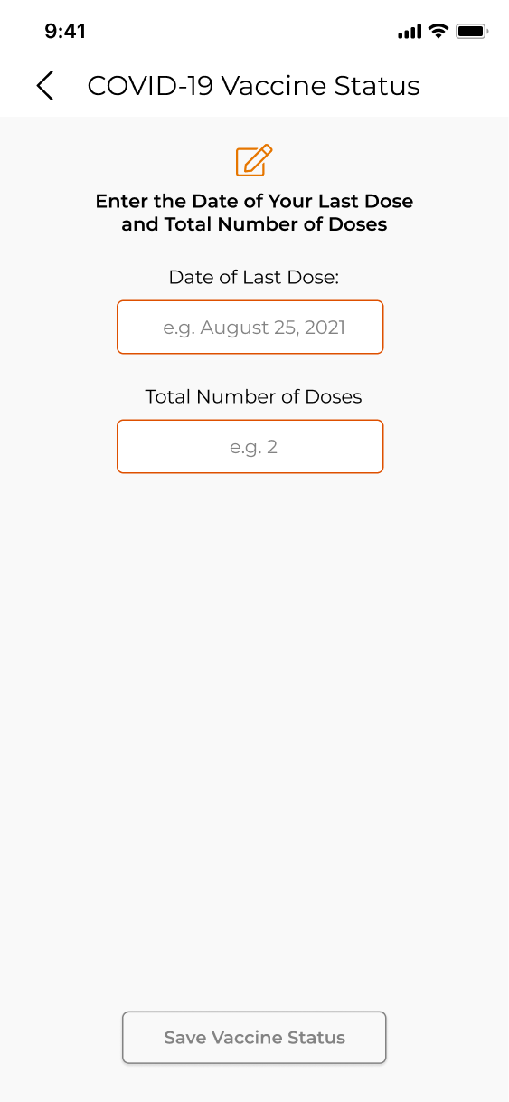 Project image for Visitu, Mobile Vaccine Status, Last Dose and Number of Doses Placeholders